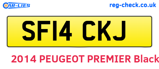 SF14CKJ are the vehicle registration plates.