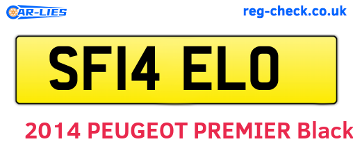 SF14ELO are the vehicle registration plates.