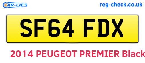 SF64FDX are the vehicle registration plates.