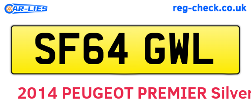 SF64GWL are the vehicle registration plates.