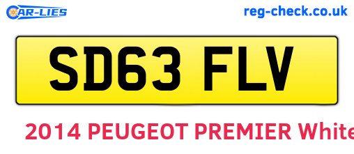 SD63FLV are the vehicle registration plates.