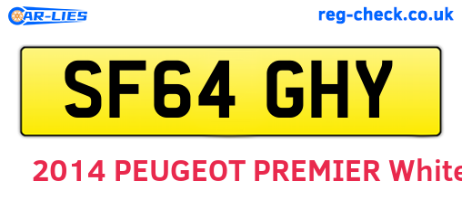 SF64GHY are the vehicle registration plates.