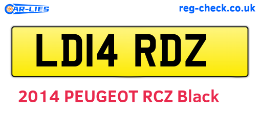 LD14RDZ are the vehicle registration plates.