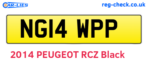 NG14WPP are the vehicle registration plates.
