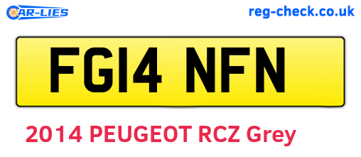 FG14NFN are the vehicle registration plates.