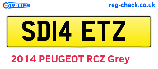 SD14ETZ are the vehicle registration plates.