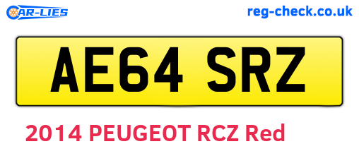 AE64SRZ are the vehicle registration plates.