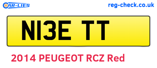 N13ETT are the vehicle registration plates.
