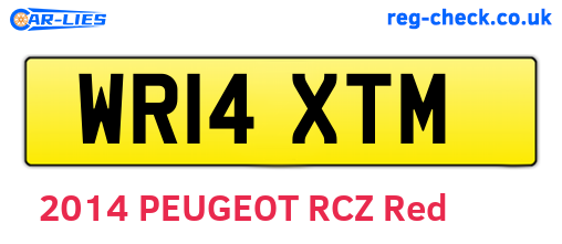 WR14XTM are the vehicle registration plates.
