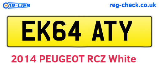EK64ATY are the vehicle registration plates.
