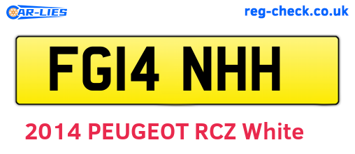 FG14NHH are the vehicle registration plates.