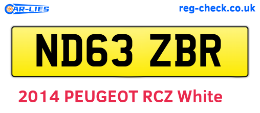 ND63ZBR are the vehicle registration plates.