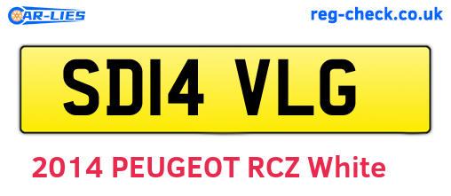 SD14VLG are the vehicle registration plates.