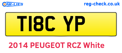 T18CYP are the vehicle registration plates.