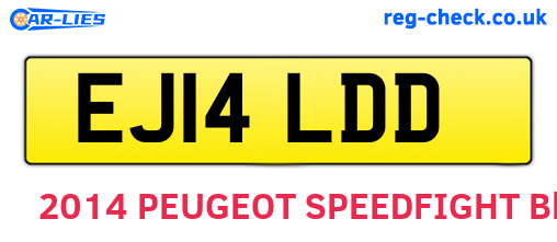 EJ14LDD are the vehicle registration plates.