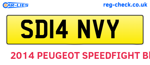 SD14NVY are the vehicle registration plates.