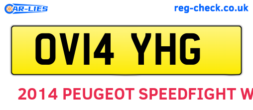 OV14YHG are the vehicle registration plates.