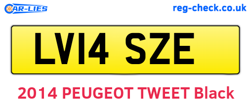 LV14SZE are the vehicle registration plates.