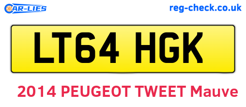 LT64HGK are the vehicle registration plates.