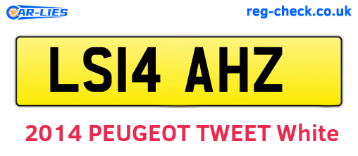LS14AHZ are the vehicle registration plates.