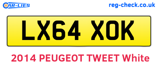 LX64XOK are the vehicle registration plates.