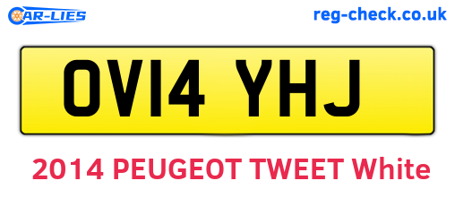 OV14YHJ are the vehicle registration plates.