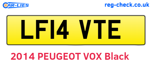 LF14VTE are the vehicle registration plates.