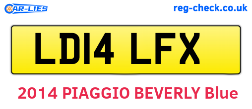 LD14LFX are the vehicle registration plates.