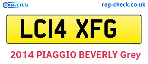 LC14XFG are the vehicle registration plates.