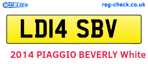 LD14SBV are the vehicle registration plates.