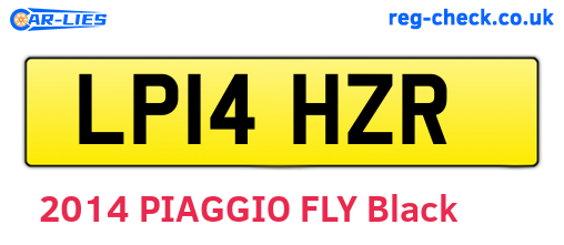 LP14HZR are the vehicle registration plates.