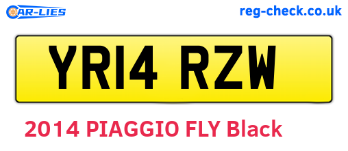 YR14RZW are the vehicle registration plates.