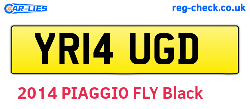 YR14UGD are the vehicle registration plates.