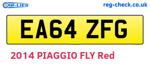 EA64ZFG are the vehicle registration plates.