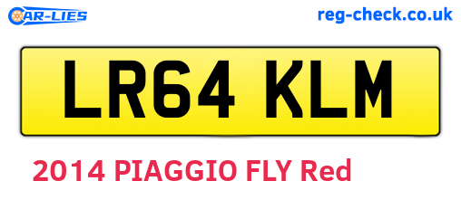 LR64KLM are the vehicle registration plates.