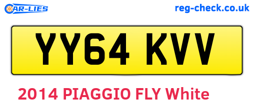 YY64KVV are the vehicle registration plates.