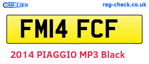FM14FCF are the vehicle registration plates.