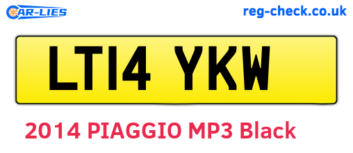 LT14YKW are the vehicle registration plates.