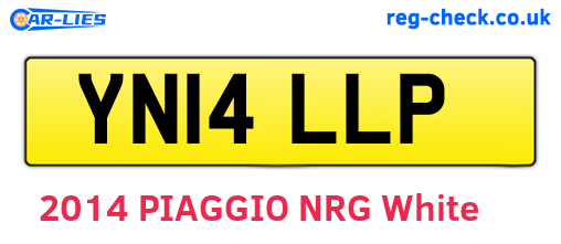 YN14LLP are the vehicle registration plates.