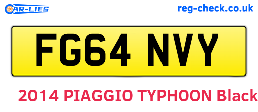 FG64NVY are the vehicle registration plates.