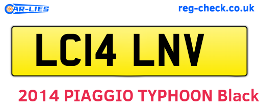 LC14LNV are the vehicle registration plates.