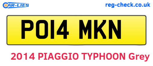 PO14MKN are the vehicle registration plates.