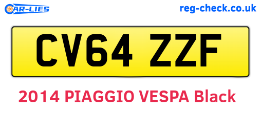 CV64ZZF are the vehicle registration plates.