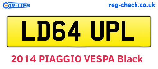 LD64UPL are the vehicle registration plates.