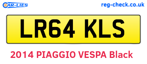 LR64KLS are the vehicle registration plates.