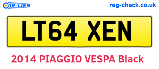 LT64XEN are the vehicle registration plates.