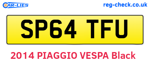 SP64TFU are the vehicle registration plates.