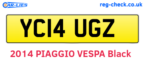 YC14UGZ are the vehicle registration plates.