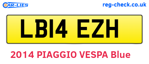 LB14EZH are the vehicle registration plates.