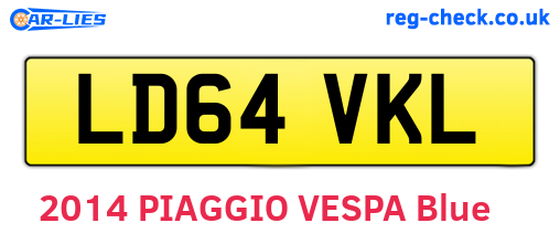 LD64VKL are the vehicle registration plates.